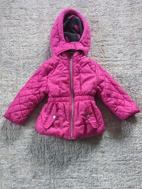 Pink Platinum Quilted Hooded Pink Puffer Jacket Size 2T